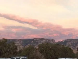 red clouds